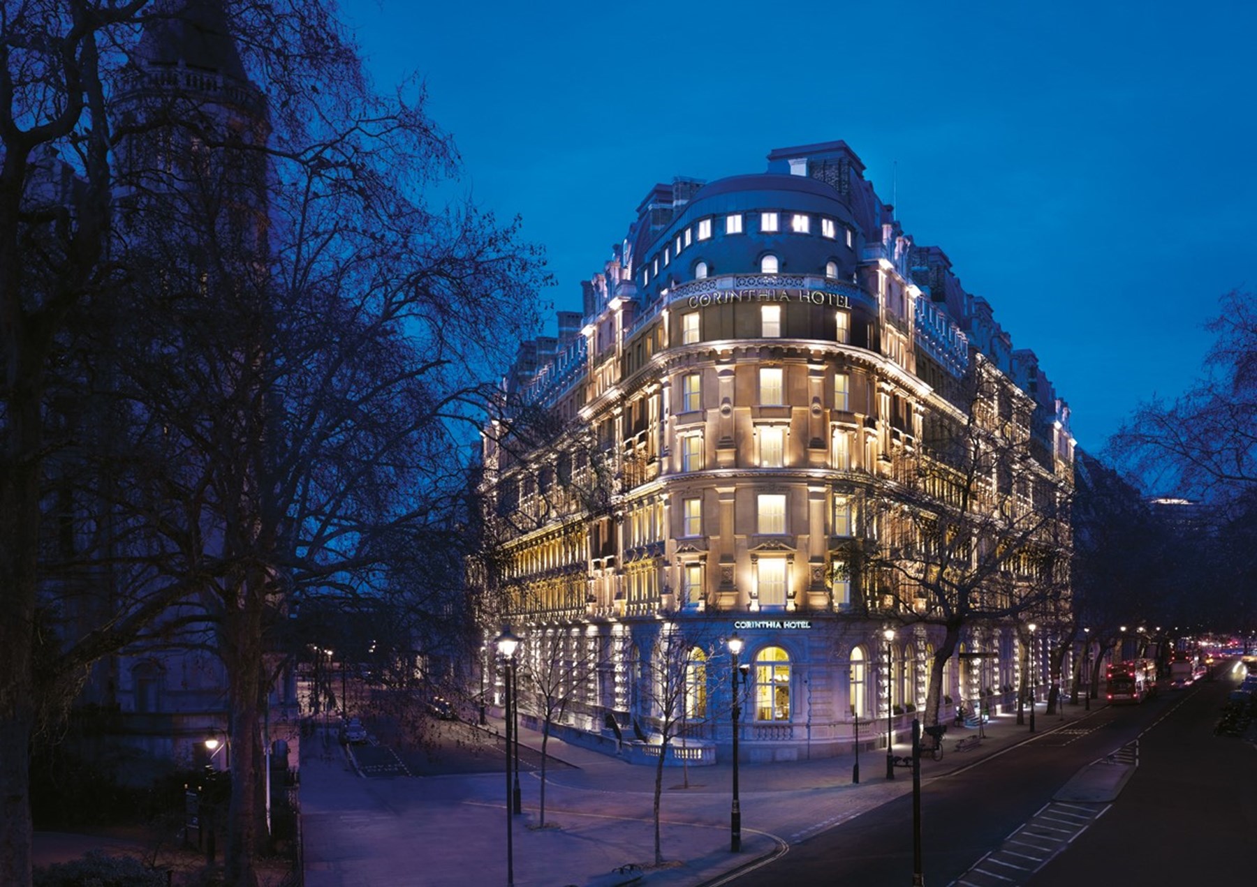 Corinthia London UK Twilight Exterior Corinthia Hotel London