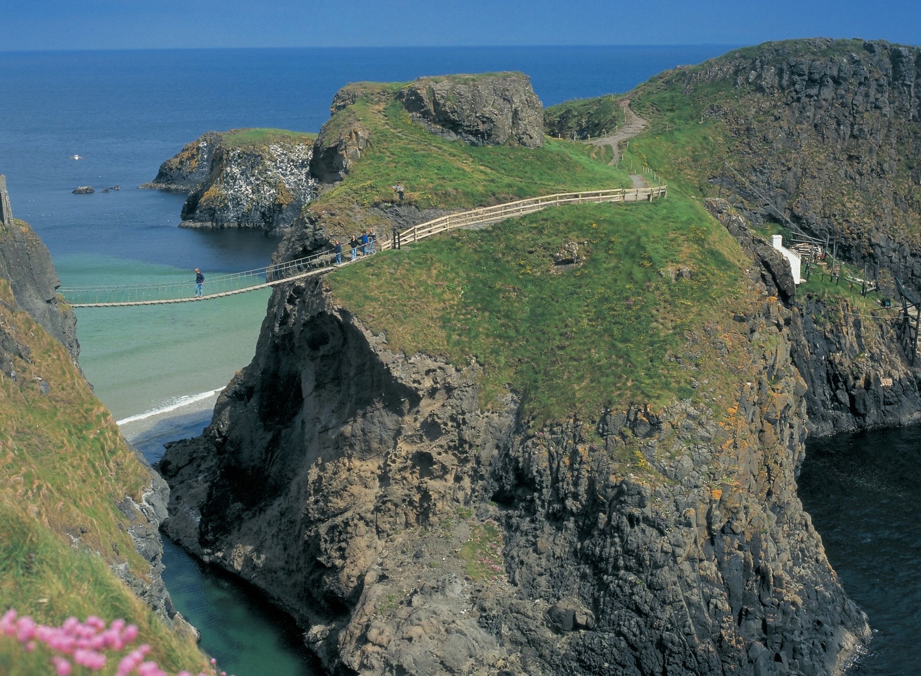 UK Carrick A Rede Rope Bridge Balllintoy Antrim Ireland