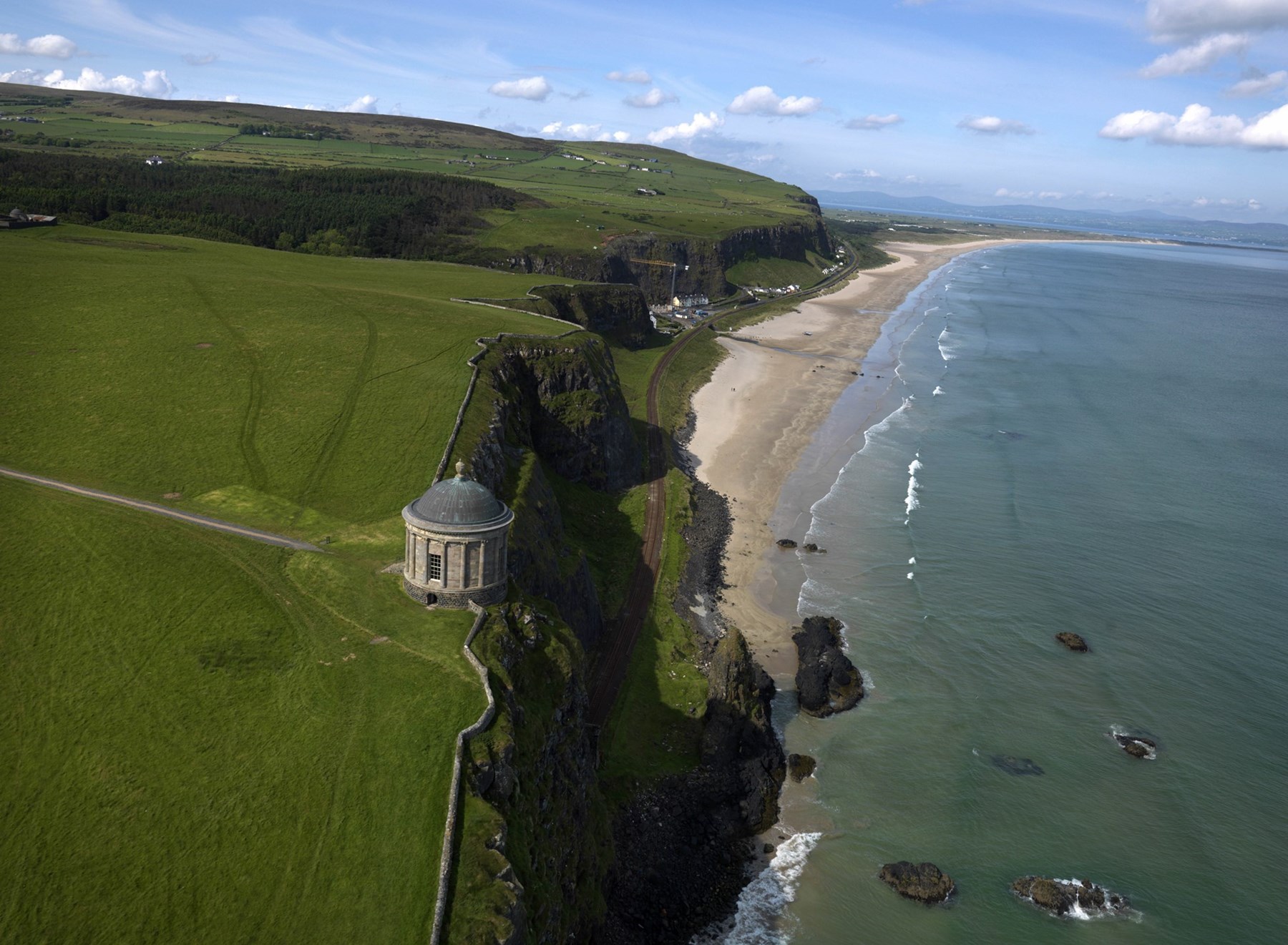 UK Downhill Strand Mussenden Temple Londonderry Ireland