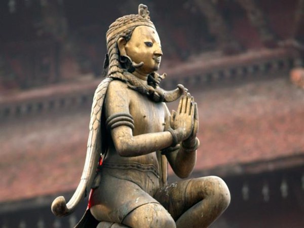 Kathmandu Temple Statue By Simon Watkins