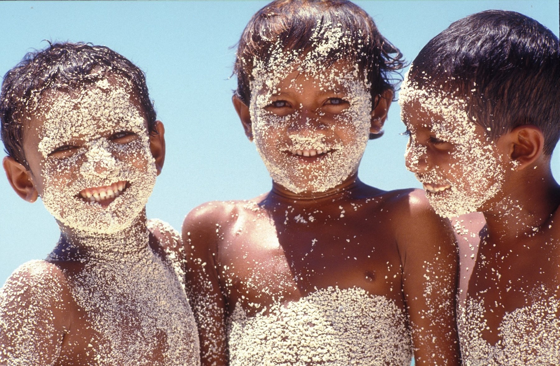MALDIVES Smiling Children In Sand