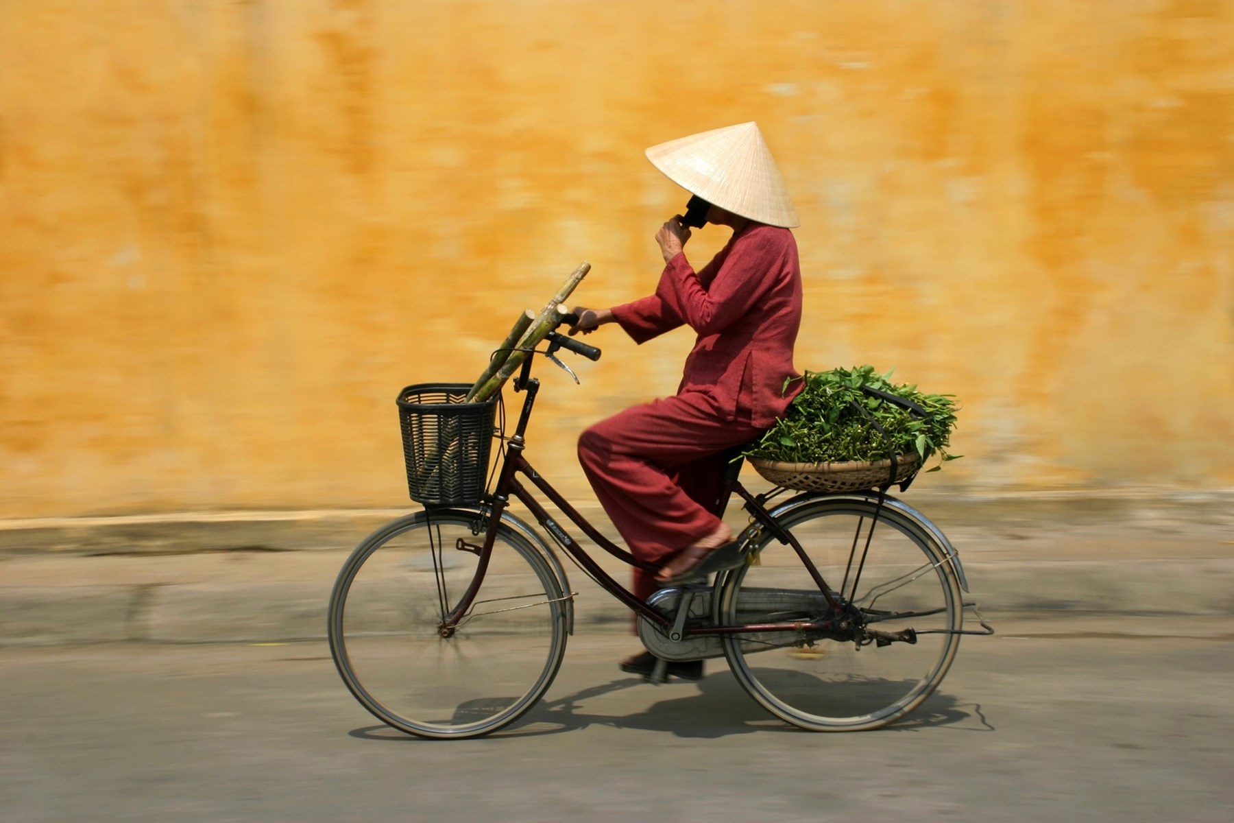 VIETNAM Local Man Cycling