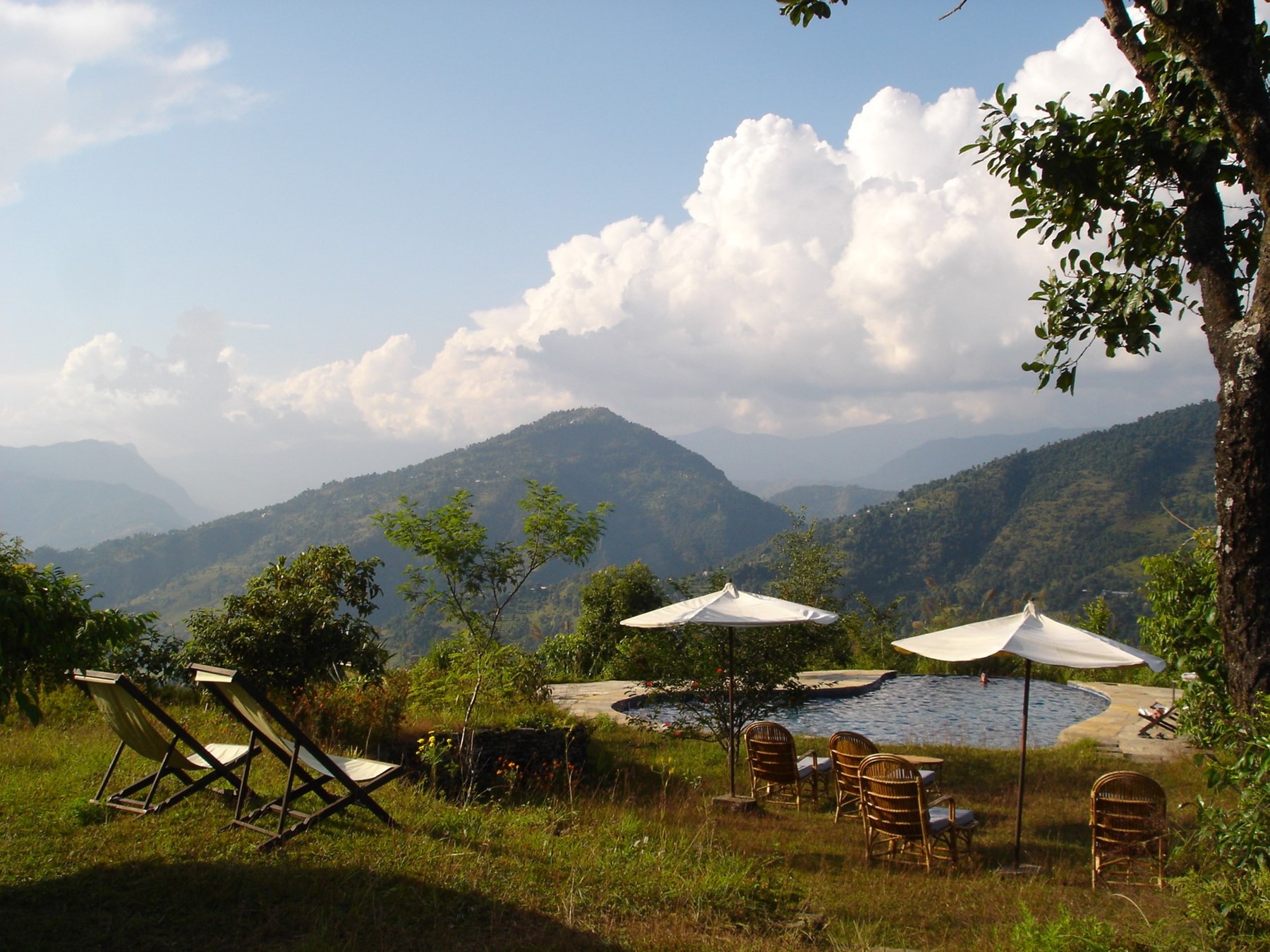 NEPAL Pokhara Tiger Mountain Lodge Swimming Pool