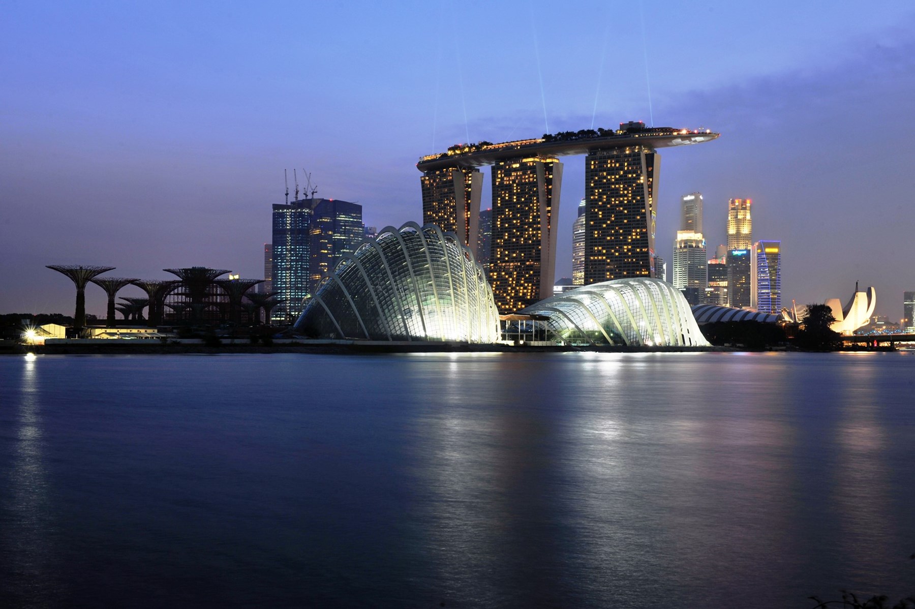 SINGAPORE Gardens By The Bay At Night