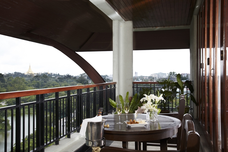 Chatrium Hotel Royal Lake Suite Balcony Yangon Burma