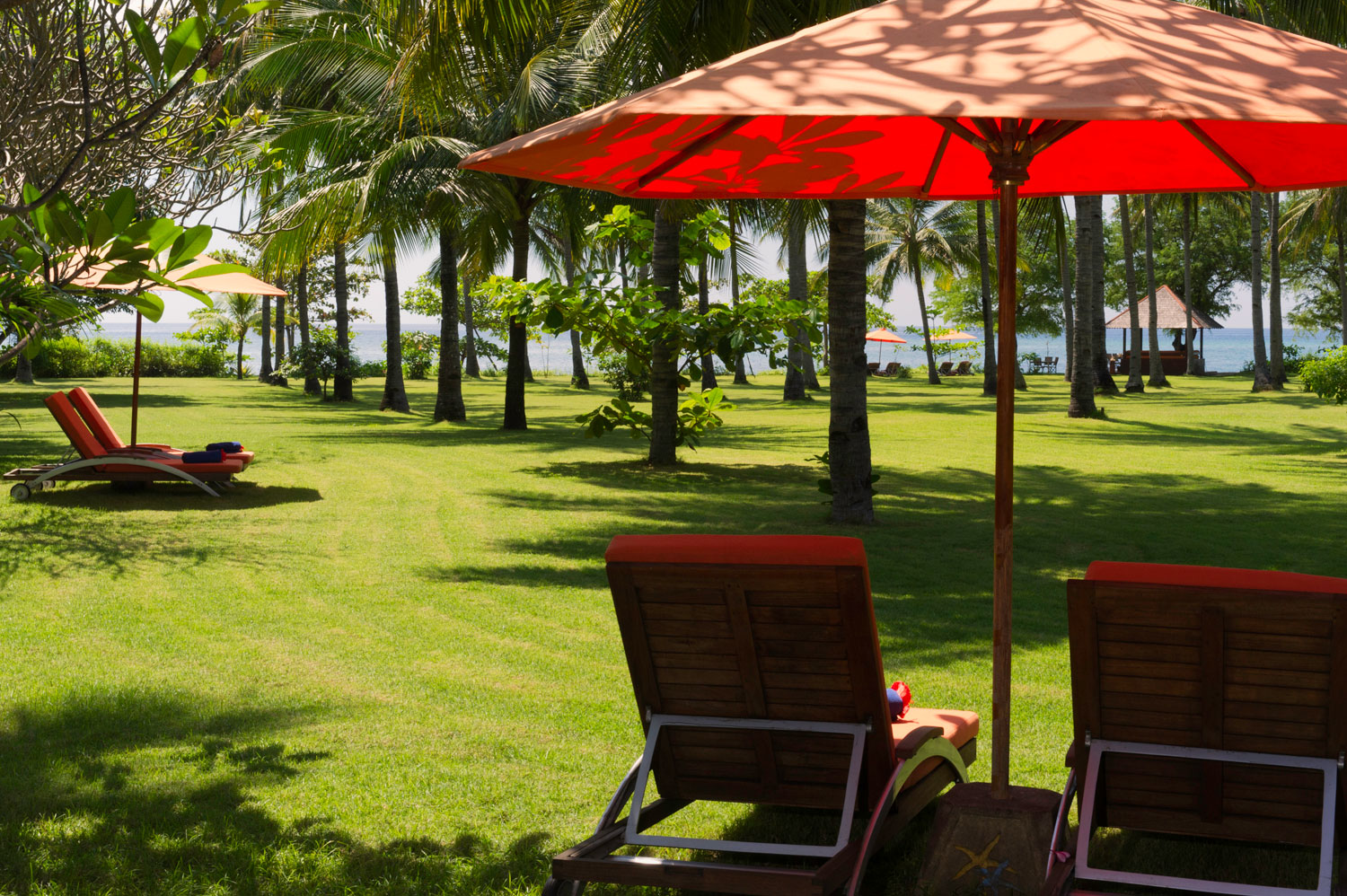 The Anandita Garden Sun Loungers With View Of Sea Lombok Indonesia