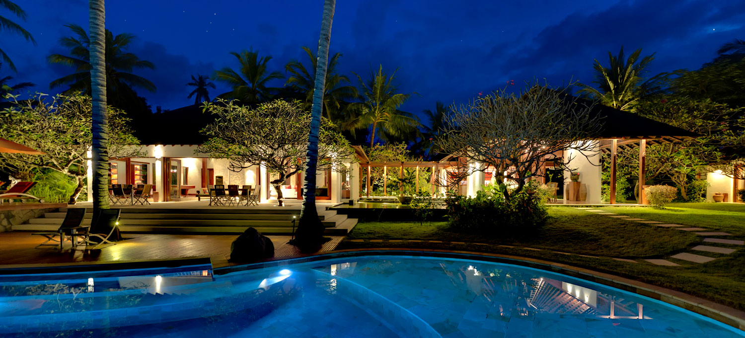 The Anandita Pool And Living Room At Night Lombok Indonesia