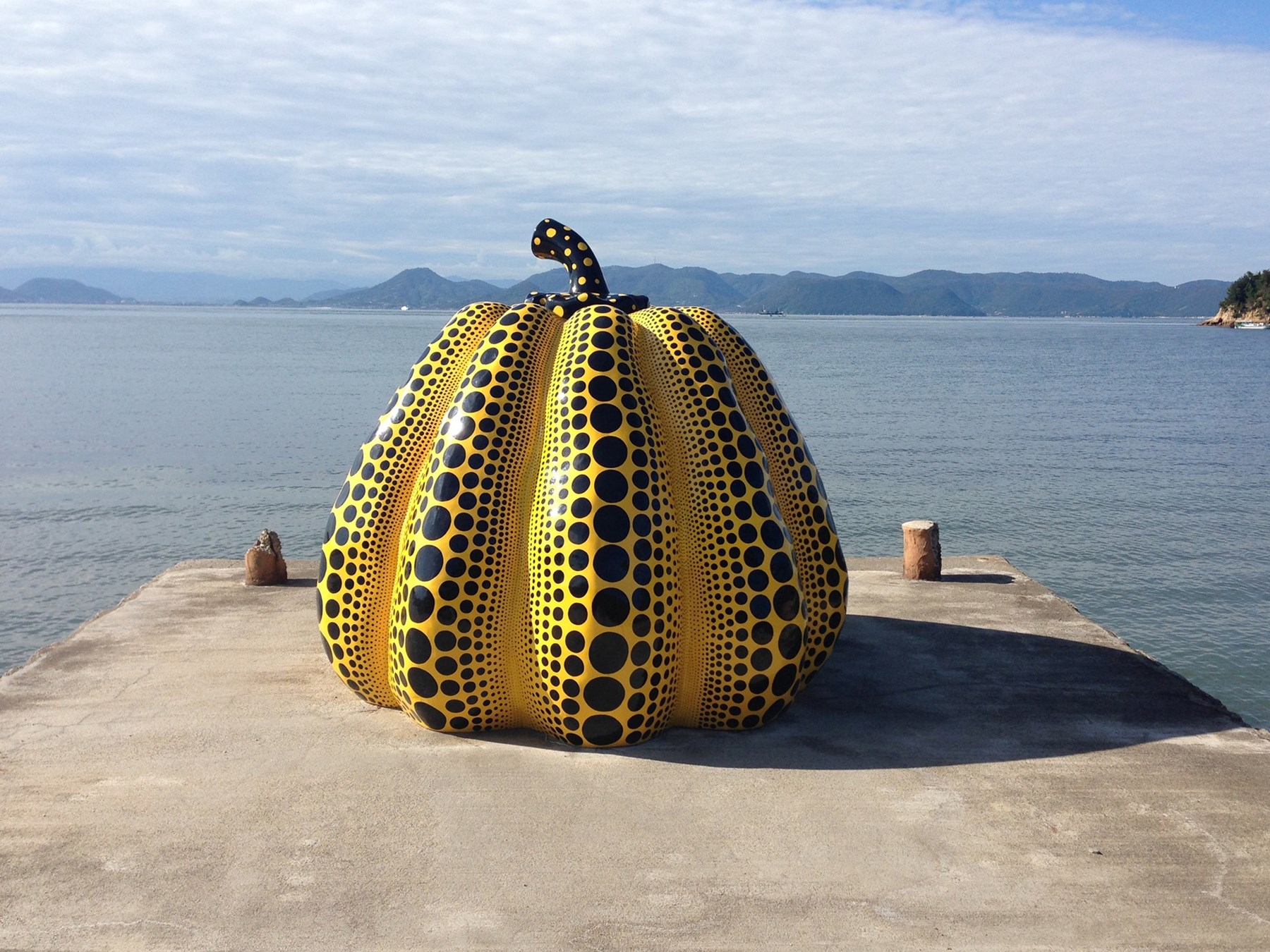JAPAN This Iconic Beachside Sculpture On Naoshima Island Is As Eccentric As The Artist Yayoi Kusama That Hasnt Stopped It Being The Inspiration For Louis Vuitton Products