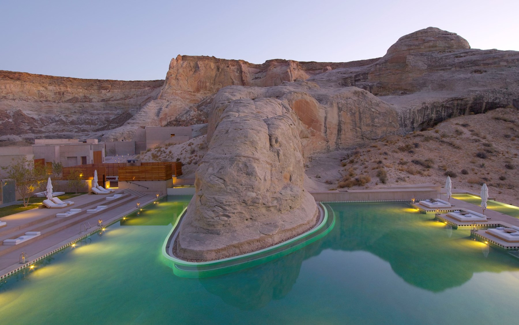 Amangiri Swimming Pool Dusk