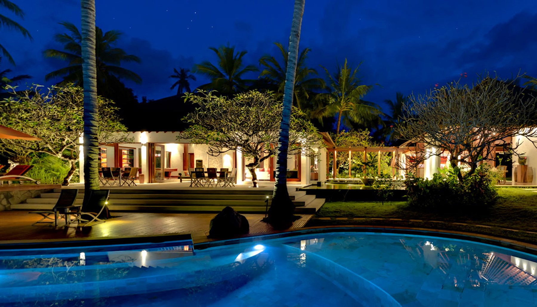 INDONESIA - The Anandita Pool And Living Room At Night Lombok Indonesia