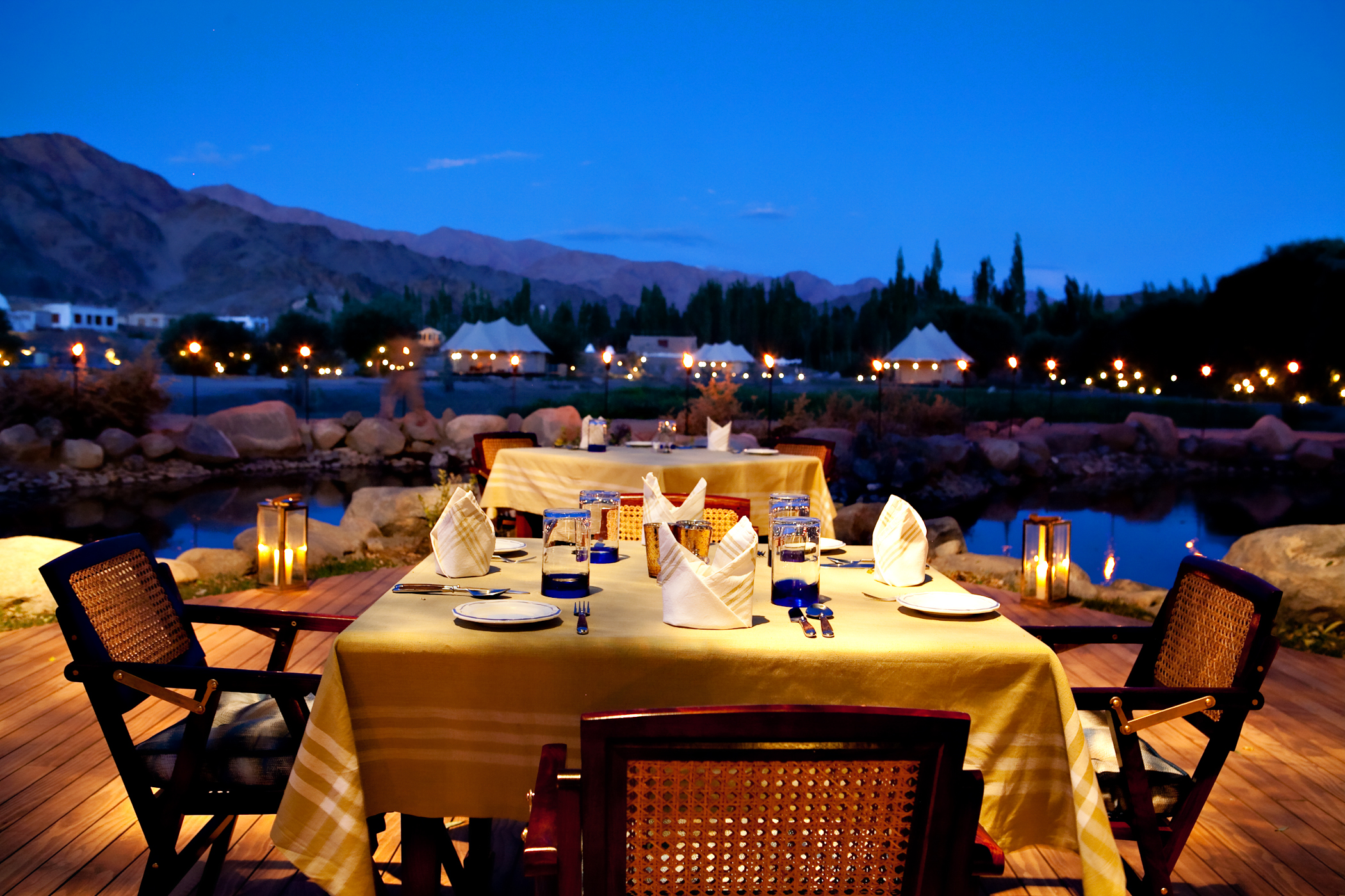 The Ultimate Travelling Camp Chamba Camp Thiksey Dining Table North India