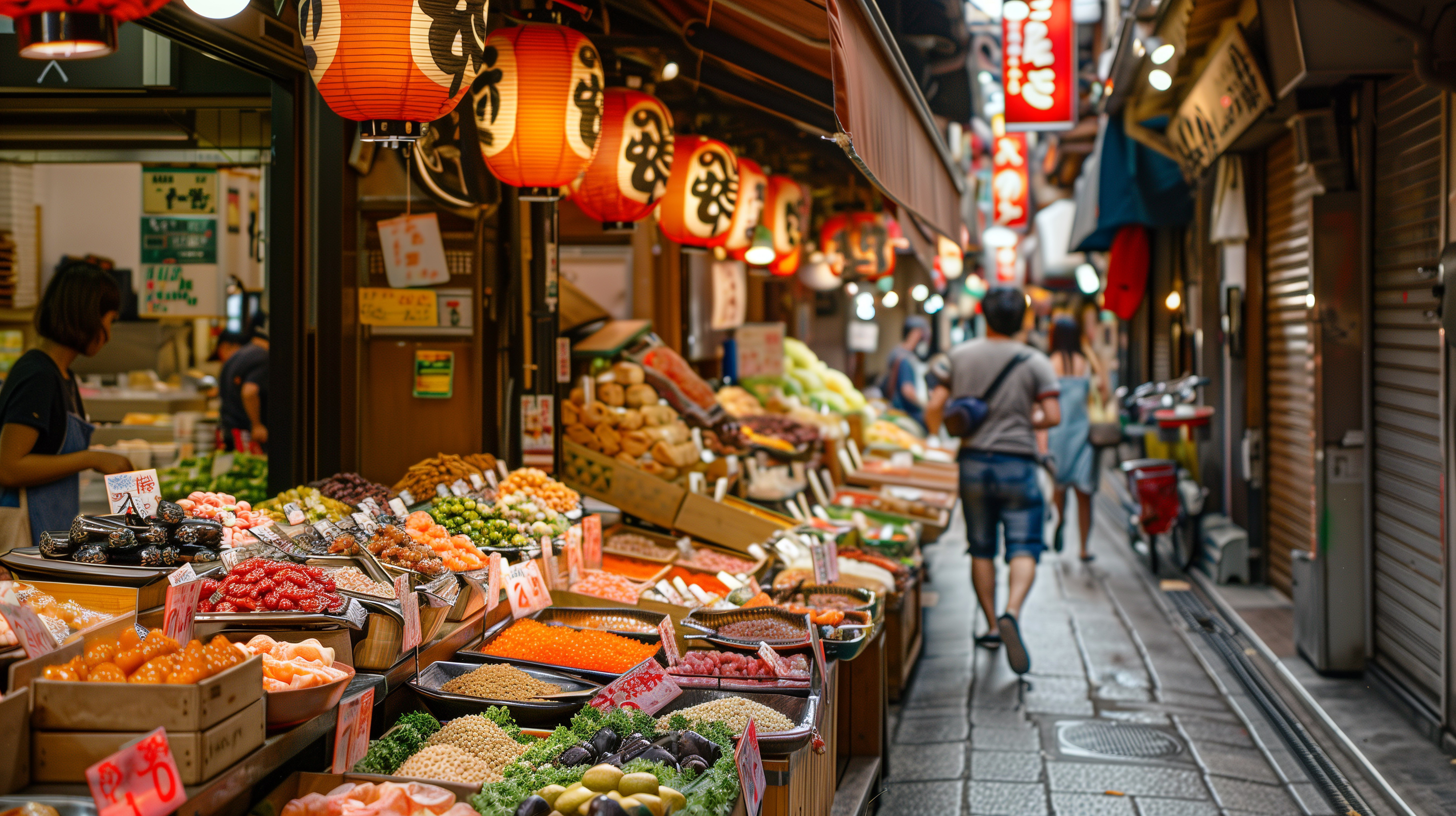 Nishiki Market in Kyoto, Japan