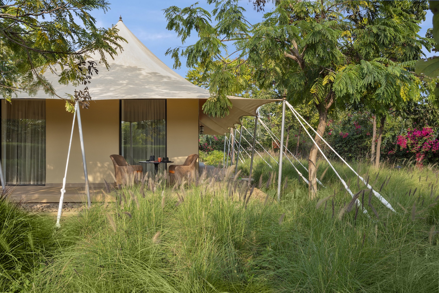 Luxury Tent View from Private Garden, Oberoi Vindhyavilas, Bandhavgarh, North India.jpg