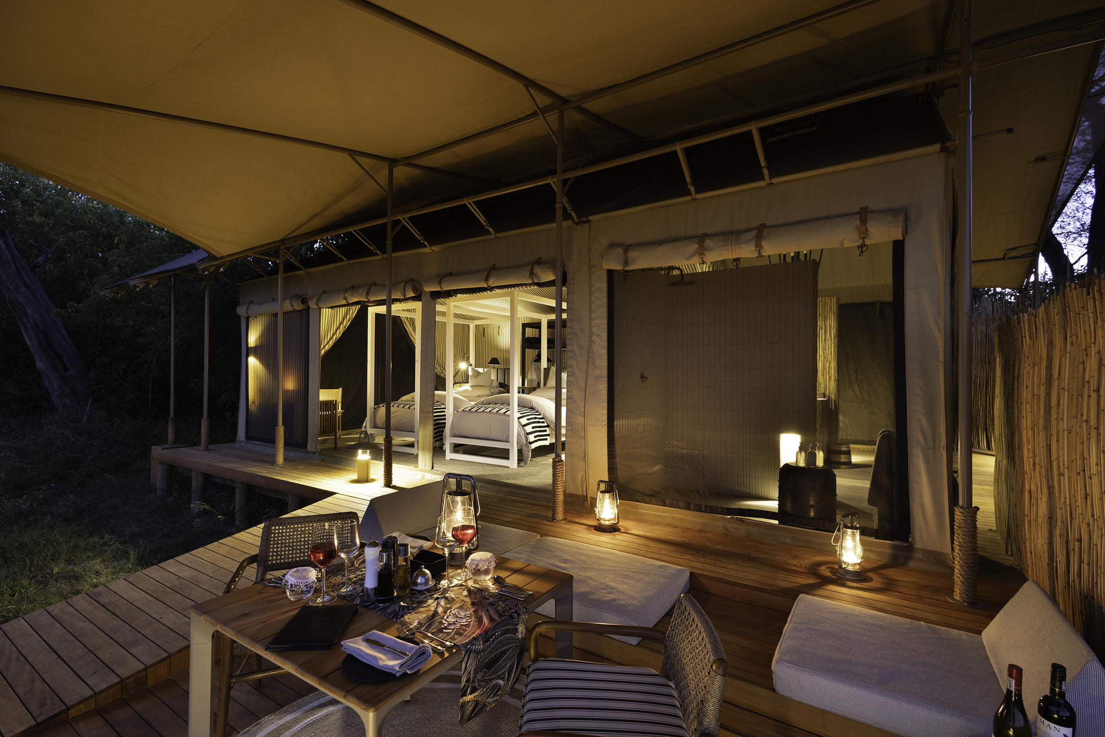 Luxury Tent by lamp light.jpg